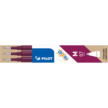 3 x Pilot Tintenrollermine FriXion BLS-FR7 - 0,4 mm dunkelrot 3er Pack von Pilot