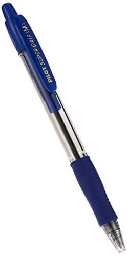 PILOT 714352 154904 Druckkugelschreiber SUPER GRIP M, Strichfarbe: blau, 1 Stück von PILOT