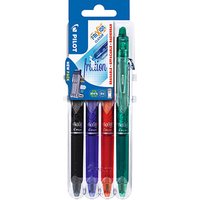 PILOT FRIXION ball CLICKER 2 Go Tintenroller-Set 0,4 mm, Schreibfarbe: farbsortiert, 4 St. von Pilot