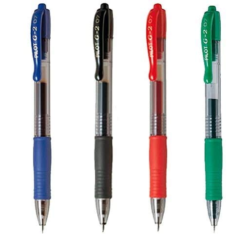 PILOT G2 Pack 4 Kugelschreiber 1 blau 1 schwarz 1 rot 1 grün PILOT G2 Pack 4 Kugelschreiber 1 blau 1 schwarz 1 rot 1 grün von Pilot