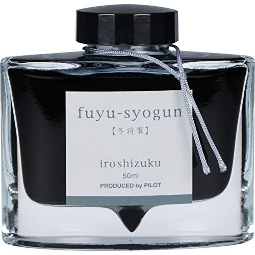 PILOT Iroshizuku 69215 Füllfederhalter-Tinte, Fuyu-Syogun, Rigor of Winter (kühles Grau), 50 ml Flasche von Pilot