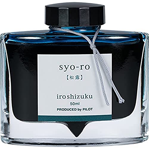 PILOT Iroshizuku 69206 Füllfederhalter-Tinte, Syo-Ro, Tau auf Kiefernbaum (dunkles Türkis), 50 ml Flasche von Pilot