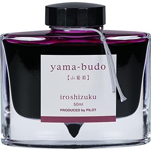 Pilot Iroshizuku 69217 Füllfederhalter-Tinte, Yama-Budo, Crimson Glory Vine (Lila-Rot), 50 ml Flasche von Pilot