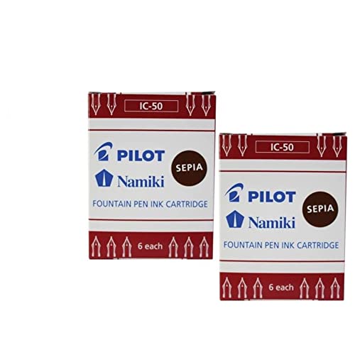 PILOT 2 Packungen mit 6 Tintenpatronen Namiki IC-50 für Capless Sepia Kugelschreiber PILOT 2 Packungen mit 6 Tintenpatronen Namiki IC-50 für Capless Sepia Kugelschreiber von PILOT
