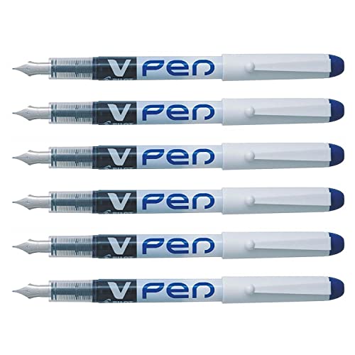 PILOT V-Pen Füllfederhalter 6 beschreibbar, Schreibfarbe: blau PILOT V-Pen Füllfederhalter 6 beschreibbar, Schreibfarbe: blau von Pilot