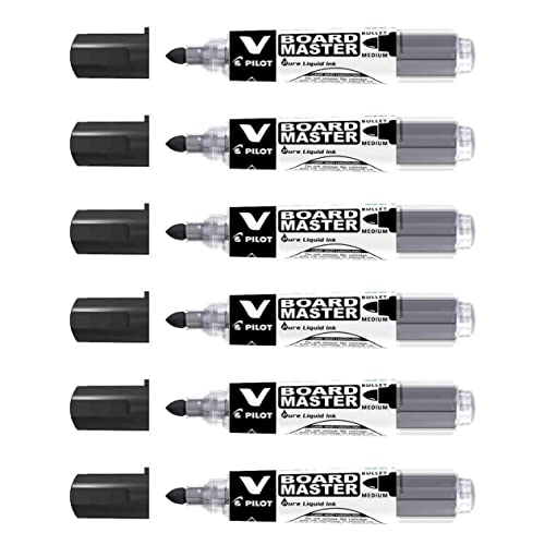 PILOT Whiteboard-Marker V Board Master Pte Ogive mittel, Schwarz, 6 Stück PILOT Whiteboard-Marker V Board Master Pte Ogive mittel, Schwarz, 6 Stück von Pilot