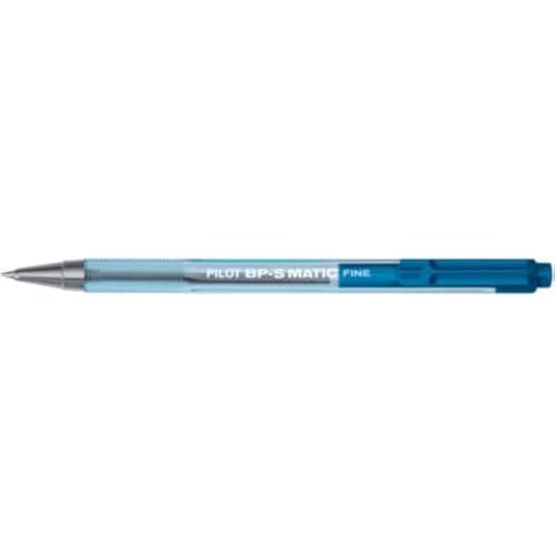 Pilot BPS-Matic Druckkugelschreiber, feine Spitze, Blau, 12 Stück von Pilot