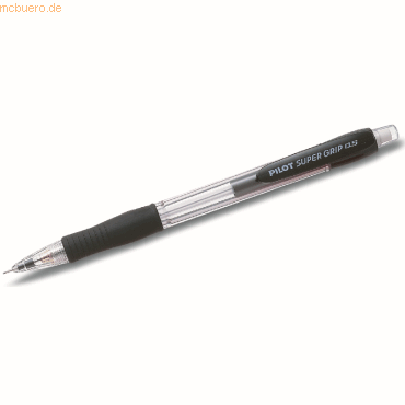 12 x Pilot Feinminenstift Super Grip 0,5mm H-185-SL schwarz von Pilot