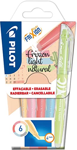 Pilot Pen PILOT FriXion Light Natural Textmarker Set – Radierbare Markierstifte mit 6 Naturfarben - Keilspitze für feine und breite Linien, ideal als Marker für Handlettering und Bullet Journaling Pilot Pen PILOT FriXion Light Natural Textmarker Set – Radierbare Markierstifte mit 6 Naturfarben - Keilspitze für feine und breite Linien, ideal als Marker für Handlettering und Bullet Journaling von Pilot Pen
