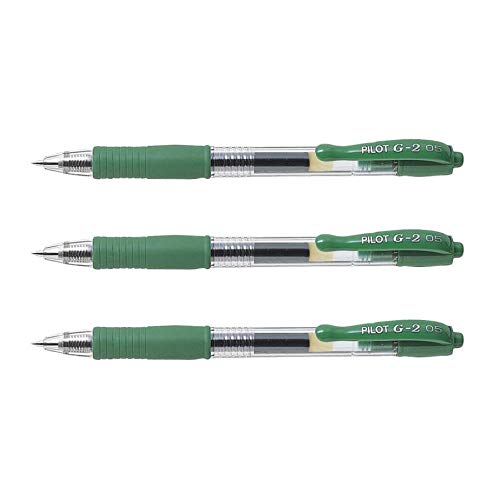 Pilot Gel-Kugelschreiber, G2, 05, feine Spitze, Grün, 3 Stück Pilot Gel-Kugelschreiber, G2, 05, feine Spitze, Grün, 3 Stück von Pilot