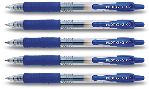 Pilot Gelschreiber G2 07, mittlere Spitze, Blau, 5 Stück von PILOT