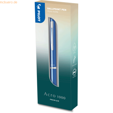 Pilot Kugelschreiber Acro 1000 1.0 M in Box Metallic sky blue von Pilot