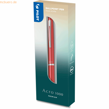 Pilot Kugelschreiber Acro 1000 1.0 M in Box coral pink von Pilot