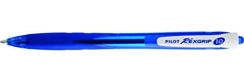Pilot Kugelschreiber Rexgrip M 0,4 mm Blau Mit Drucknopf 10 Stück von Pilot