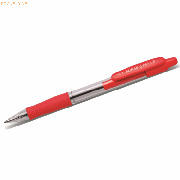 12 x Pilot Kugelschreiber Super Grip F rot von Pilot