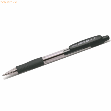 12 x Pilot Kugelschreiber Super Grip F schwarz von Pilot