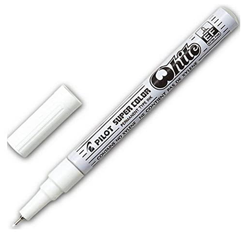 Pilot Super Farbe Extra Fein Marker Bullet 106 x 76 x 5 cm (L x B x T) Packung mit 12 weiß von Pilot
