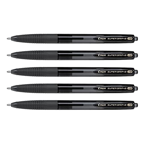 PILOT 5 Stück Druckkugelschreiber Super Grip G, extrabreite Spitze, Schwarz PILOT 5 Stück Druckkugelschreiber Super Grip G, extrabreite Spitze, Schwarz von Pilot