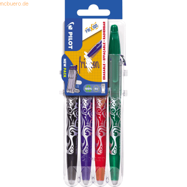 Pilot Tintenroller FriXion Ball Set 2 Go 2260SG4E sortiert 4 Stück Pilot Tintenroller FriXion Ball Set 2 Go 2260SG4E sortiert 4 Stück von Pilot