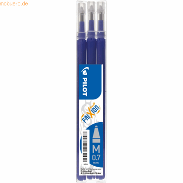 Pilot Tintenrollermine BLS-FR7-S3 0,4mm blau Set mt 3 Stück von Pilot