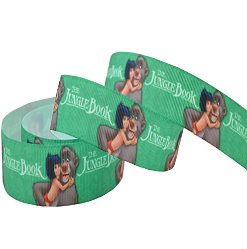 2 m x 22 mm Disney Dschungelbuch Zeichen Ripsband für Geburtstagstorten, Geschenkpapier Band Haar Bögen Karten Craft Schnürsenkel von Pimp My Shoes
