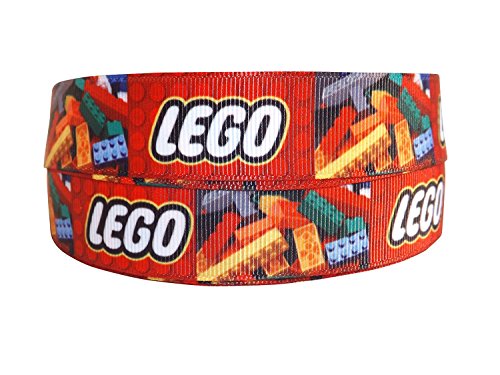 Dekoband, Ripsband, Motiv: Lego, 2 m x 22 mm, ideal für Geschenke von Pimp My Shoes