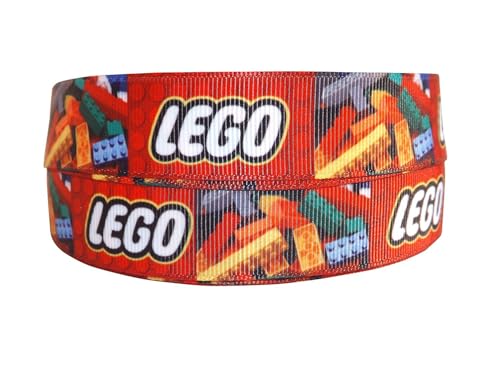 Dekoband, Ripsband, Motiv: Lego, 2 m x 22 mm, ideal für Geschenke von Pimp My Shoes