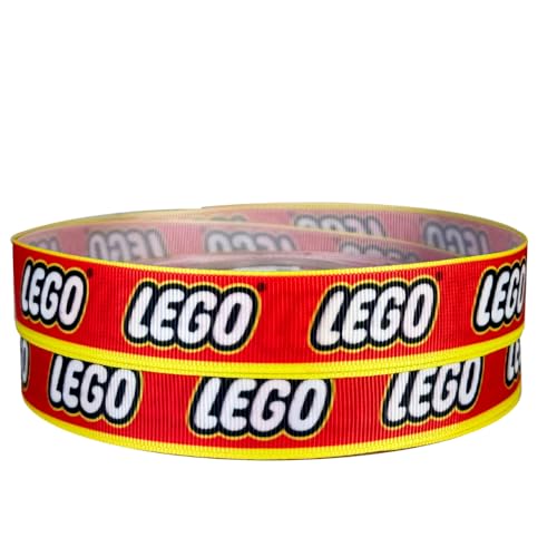 Dekoband, Ripsband, Motiv: Lego, 2 m x 22 mm, ideal für Geschenke von Pimp My Shoes