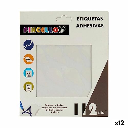 Pincello Etiketten, Weiß, Standard, 120 Stück von Pincello