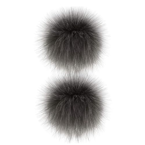 2 PCs Fauxpelzen Pom Pom für Hüte weiche flauschige graue Pombälle, 4, 7 '' Snap auf POMS, DIY mit Knopfdruck für Strickschuhe Schalsbeutel, für Hüte 2 PCs Fauxpelzen Pom Pom für Hüte weiche flauschige graue Pombälle, 4, 7 '' Snap auf POMS, DIY mit Knopfdruck für Strickschuhe Schalsbeutel, für Hüte von Pineeseatile