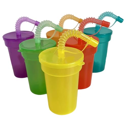 Plastikbecher mit Strohhalmen und Deckeln, Kinderbechern mit Strohhalmen und Deckel 6PCS 6 Farbe 3x4, 5 Zoll Lebensmittelqualität PP Neon wiederverwendbares Mehrzweck für Strand, Party mehr Plastikbecher mit Strohhalmen und Deckeln, Kinderbechern mit Strohhalmen und Deckel 6PCS 6 Farbe 3x4, 5 Zoll Lebensmittelqualität PP Neon wiederverwendbares Mehrzweck für Strand, Party mehr von Pineeseatile