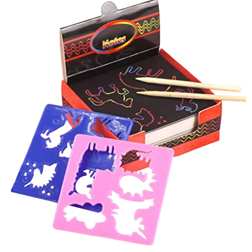 Rainbow Scratch Notizkarte Kid Kid Mini Scratch Art Pad mit 100 Schichten Kratzpapier DIY Party Supply für Kindergeschenk mit Schimmelpilz -Herstellung Kits von Pineeseatile