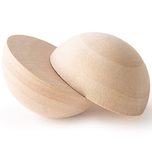 Pinehurst Crafts 1-1/2 Zoll Spaltholzkugeln, unlackiert, halbe Holzkugeln, perfekt zum Basteln, Dekorieren und Bemalen, 12 Stück Pinehurst Crafts 1-1/2 Zoll Spaltholzkugeln, unlackiert, halbe Holzkugeln, perfekt zum Basteln, Dekorieren und Bemalen, 12 Stück von Pinehurst Crafts