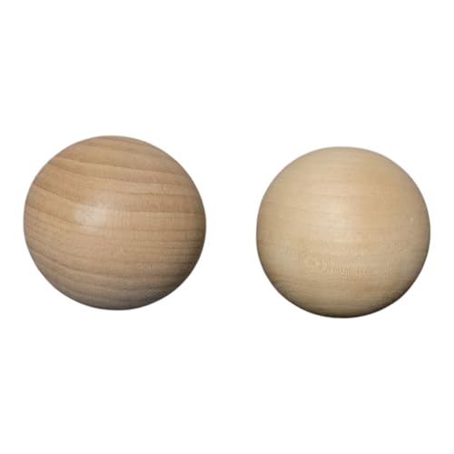 Pinehurst Crafts 7,6 cm große Holzkugeln, unlackierte runde Holzkugeln, perfekt zum Basteln, Dekorieren und Malen, 2 Stück von Pinehurst Crafts