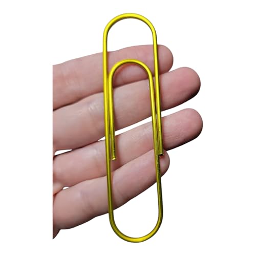 Pinehurst Crafts Extra große Büroklammern, goldbeschichtetes Metall, starke Jumbo-Büroklammern für Büro, Schule, Dokumente, 100 mm, 10 Stück Pinehurst Crafts Extra große Büroklammern, goldbeschichtetes Metall, starke Jumbo-Büroklammern für Büro, Schule, Dokumente, 100 mm, 10 Stück von Pinehurst Crafts