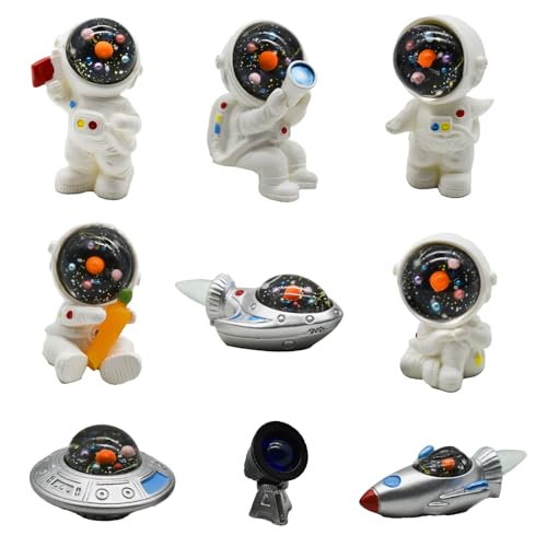 Pinenjoy Miniatur-Astronauten- und Raketenfiguren, Mini-Raumfahrer und UFO-Spielset, Kunstharz, Kuchendekoration für DIY-Regal, Tischplatte, Diorama, Handwerk, Dekoration, 9 Stück Pinenjoy Miniatur-Astronauten- und Raketenfiguren, Mini-Raumfahrer und UFO-Spielset, Kunstharz, Kuchendekoration für DIY-Regal, Tischplatte, Diorama, Handwerk, Dekoration, 9 Stück von Pinenjoy