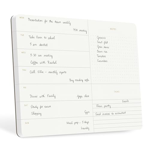 Pinesman Eleganter, undatierter Wochenplaner-Block, Abreißblätter, minimalistisch, wöchentliche To-Do-Listen-Notizblock, Tagesplaner, Schreibtischplaner, 28,5 x 20 cm, umweltfreundlich, Pinesman Eleganter, undatierter Wochenplaner-Block, Abreißblätter, minimalistisch, wöchentliche To-Do-Listen-Notizblock, Tagesplaner, Schreibtischplaner, 28,5 x 20 cm, umweltfreundlich, von Pinesman