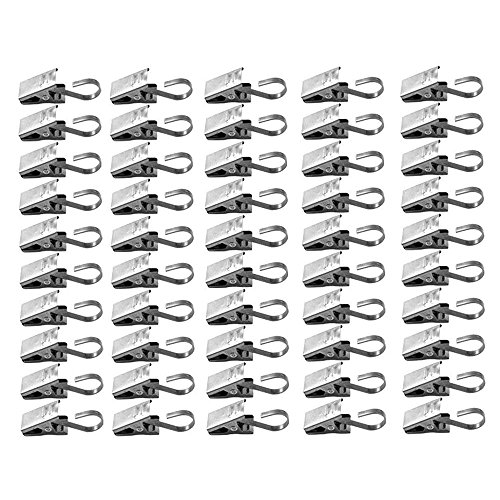 Pingenaneer 50 Stück Edelstahl Haken mit Clips Vorhanghaken Klammer Mehrzweckclips für Vorhang Fotos Haus Dekoration Pingenaneer 50 Stück Edelstahl Haken mit Clips Vorhanghaken Klammer Mehrzweckclips für Vorhang Fotos Haus Dekoration von Pingenaneer