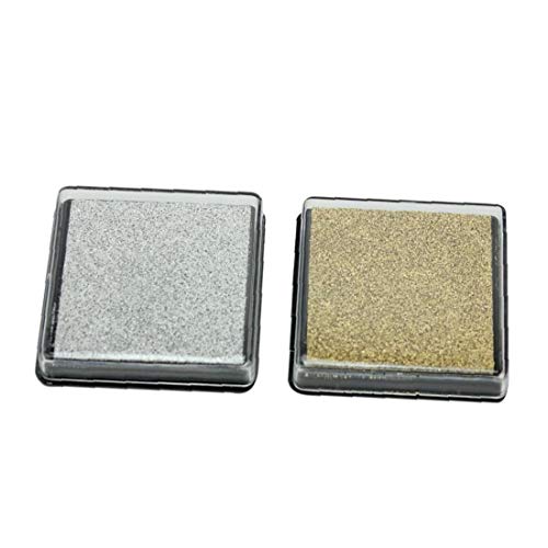 2ST Schwamm Mini Gold-und Silber-Würfel Inkpad DIY Ink Pad Craft Stempel Scrapbook-Karten-Papier Gewebe-Geschenk DIY Makers zufällige Farbe von PiniceCore