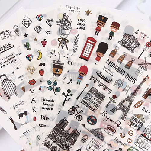 PiniceCore 6 PC/Pack Europäische Reise Papier-Aufkleber-Dekoration Tagebuch Scrapbooking-Aufkleber Kawaii koreanische Sticker von PiniceCore