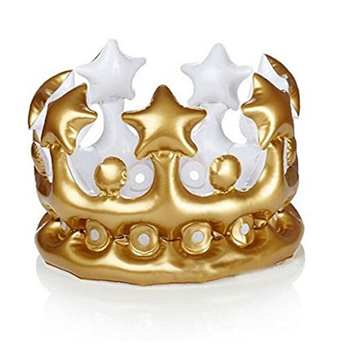 Gold-Party Für Kinder Kinder Crown PVC Ballon-Geburtstag Hat Inflatable Hat 15 * 21cm Exquisite Partei-dekor Inflatable Hut von PiniceCore