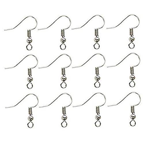 PiniceCore 100 Stück Edelstahl Ohrring-Haken Ohrhaken Kugel Und Coil-Silber-ton Hypo-allergene Ohrring-Haken Für DIY Schmuckherstellung PiniceCore 100 Stück Edelstahl Ohrring-Haken Ohrhaken Kugel Und Coil-Silber-ton Hypo-allergene Ohrring-Haken Für DIY Schmuckherstellung von PiniceCore
