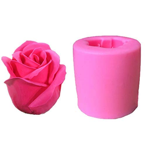 PiniceCore 1pc Rosa Blume 3D-Rose-Blumen-Auto-Kuchen-Silikon-Form für Backen-Werkzeuge von PiniceCore