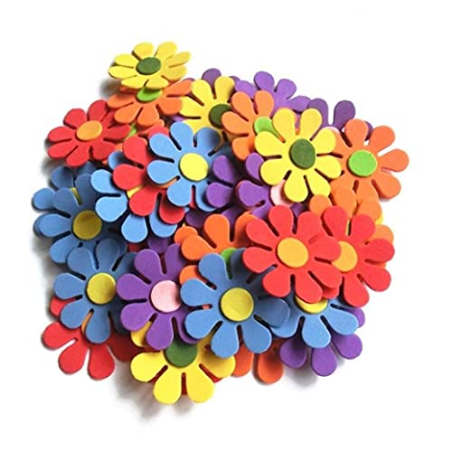 PiniceCore 50 Stücke Schaum Blumen Scrapbooking DIY Aufkleber Sortiert Farben Kinder Zimmer Party Dekor Kindergarten Handwerk von PiniceCore