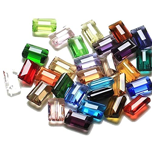 PiniceCore Rechteck Österreichische Kristallperlen 4 * 8mm 50 Stücke Hohe Qualität Form Glas Lose Perlen Für Schmuck Machen Armband DIY von PiniceCore