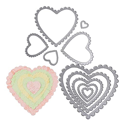 PiniceCore Schneiden, 1set Herz Metallschneide Blumen-Schablone Rahmen Embossing Folder Template Snijmal En Prägung Zufall Stil von PiniceCore
