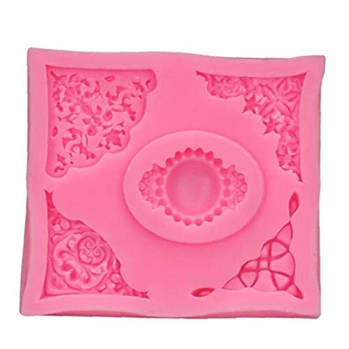 Vintage Spitze Ecke Geprägte Board Silikonform Europäische DIY Schmuck Fondant Kuchen Schokolade Seifenform Dekoration Backwerkzeug von PiniceCore