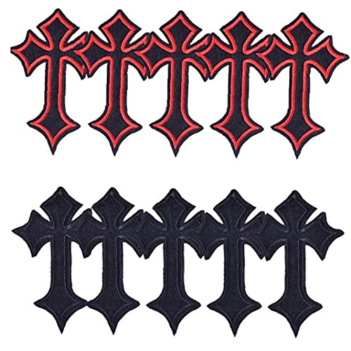 PiniceCore 10 Stücke Kreuz Gestickte Flecken Für Kleidung Nähen Lieferungen Dekorative Abzeichen Applique Bügeln Kleidung Rot/Schwarz Kreuz PiniceCore 10 Stücke Kreuz Gestickte Flecken Für Kleidung Nähen Lieferungen Dekorative Abzeichen Applique Bügeln Kleidung Rot/Schwarz Kreuz von PiniceCore