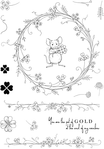 Pink Ink Designs Glückskleeblatt-Stempel-Set, A5 von Pink Ink Designs