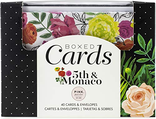Pink Paislee Karten/Umschläge A2 40/Box 5. Monaco, Einheitsgröße von American Crafts